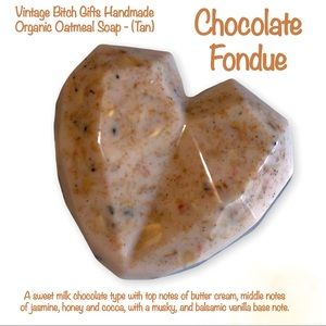 VintageBitch Gifts Handmade Chocolate Fondue Organic Oatmeal Soap - (Tan)